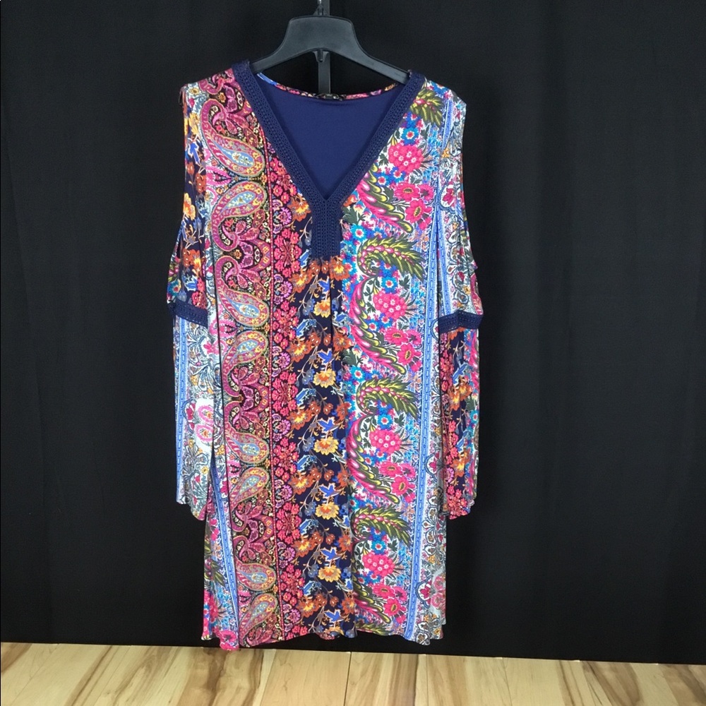 Cupio Boho open shoulder tunic large